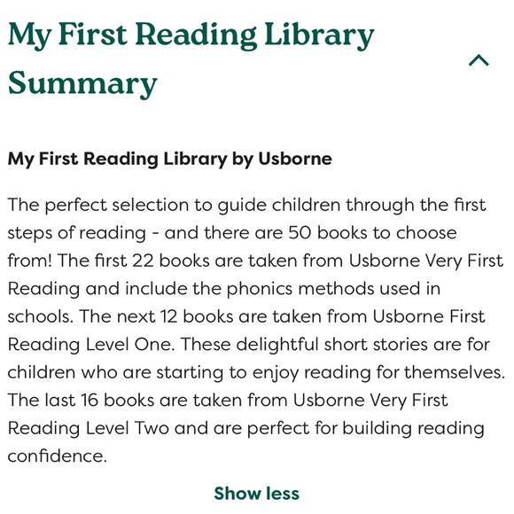 USBORNE Books  First Reading library - Picture 3 of 3